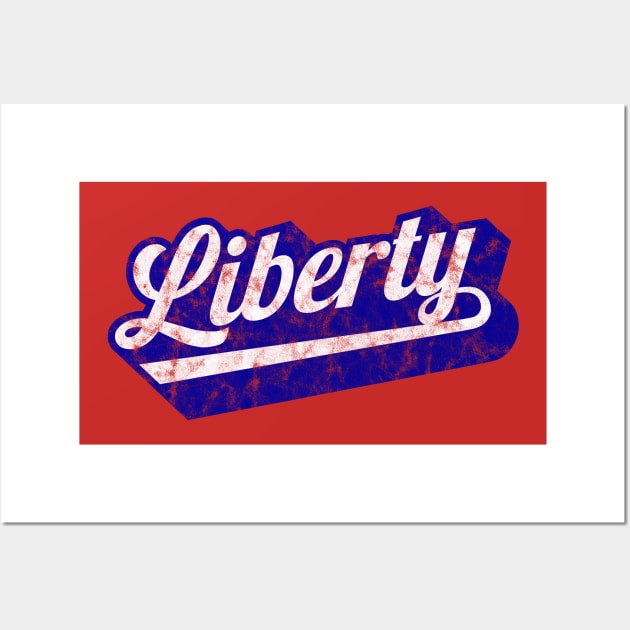 Show Your Support for LIberty with this vintage design Wall Art by MalmoDesigns